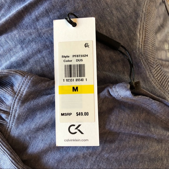 NEW Calvin Klein Womens Performance Gathered-Back Top Dusk M - Picture 5 of 9